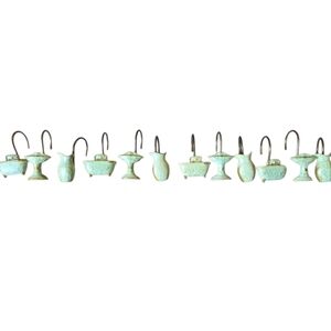 Set Of 12 Resin Curtain 2" Rings Bathroom Fixture Themed Cottagecore Farmhouse